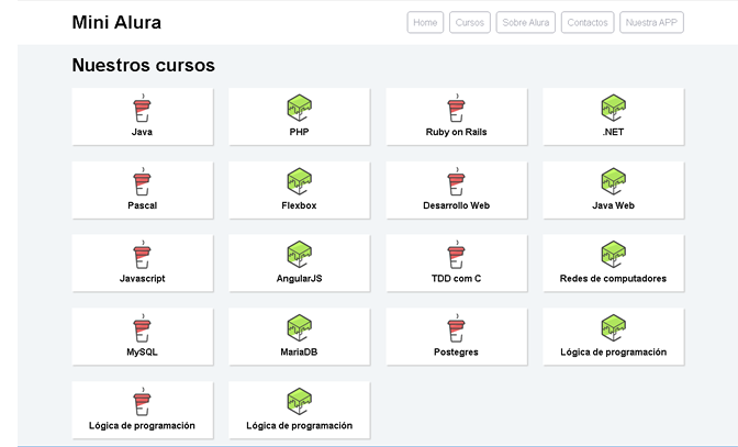 imagen pagina web mini alura